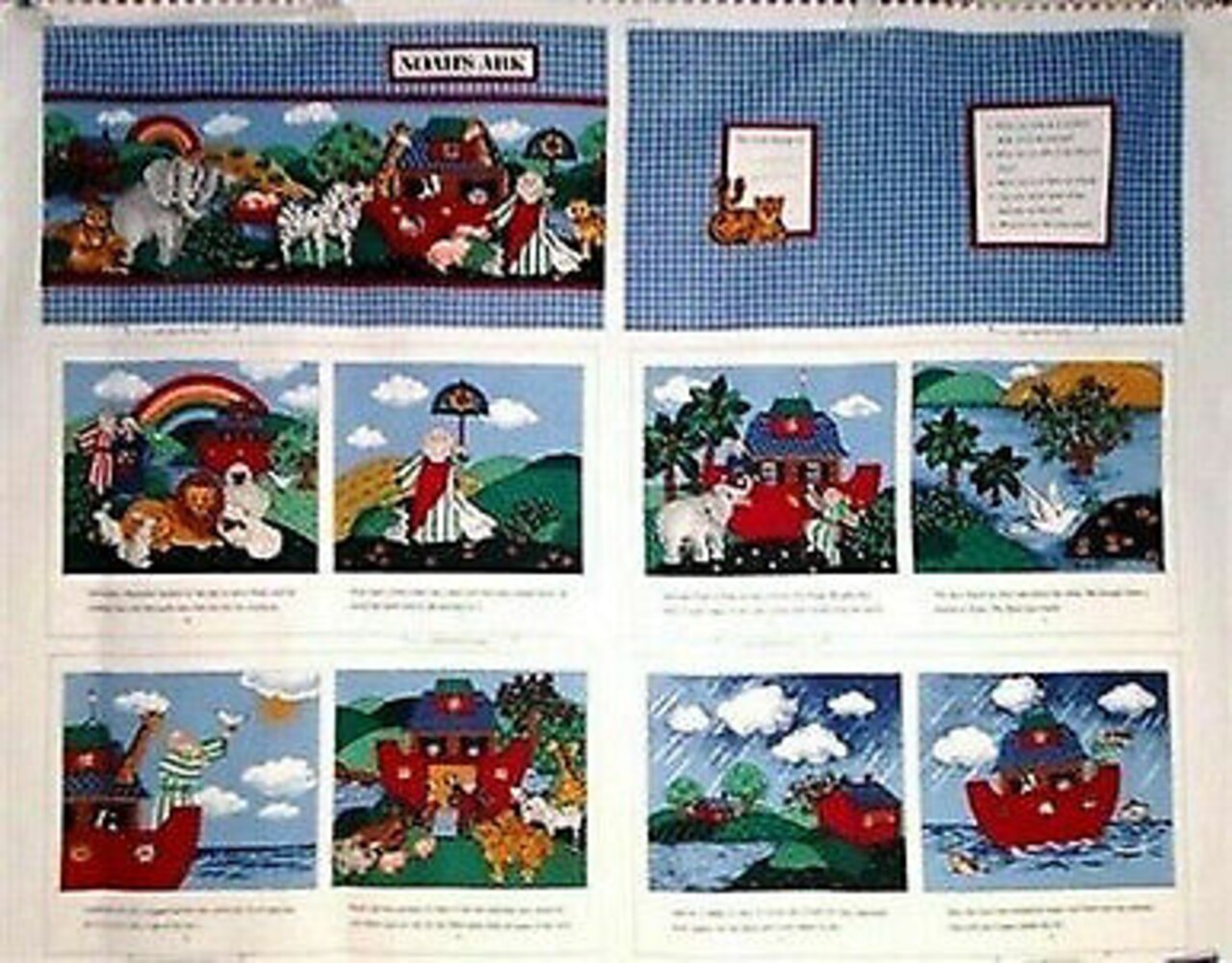 VIP Noahs Arc Book Cloth Book Multi Cotton Fabric by Needlecraft INC